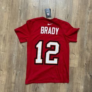 Nike - Tampa‎ Bay Buccaneers Shirt Red NFL Football Tom Brady 12 Men - Sz Small